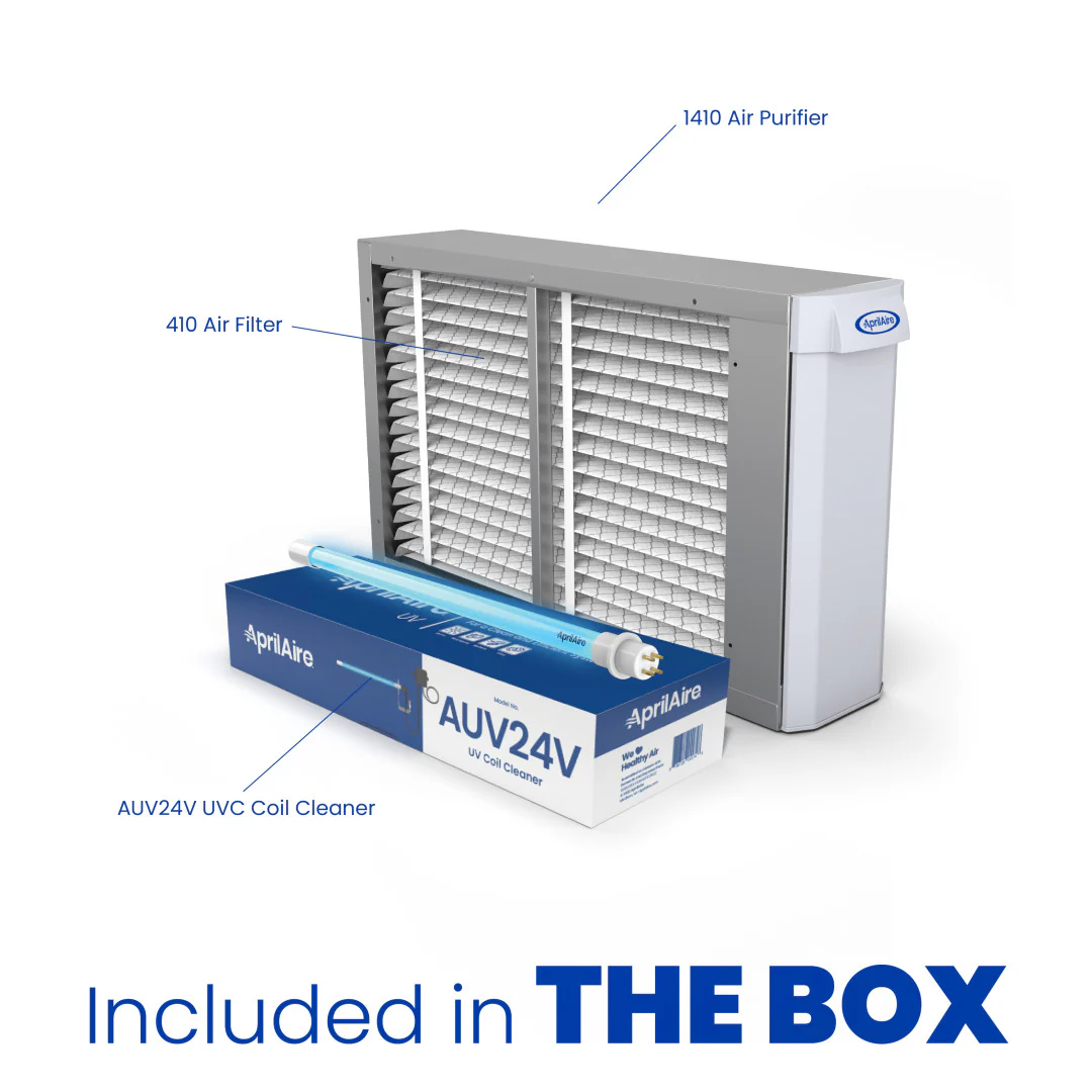 AprilAire Uv14 Uvc Clean Air Pair Box Contents Web Ready Photo