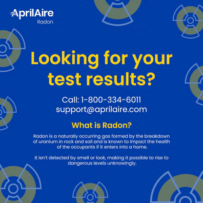 AprilAire Radon Control Radon Test Kit Definition And Results Graphic