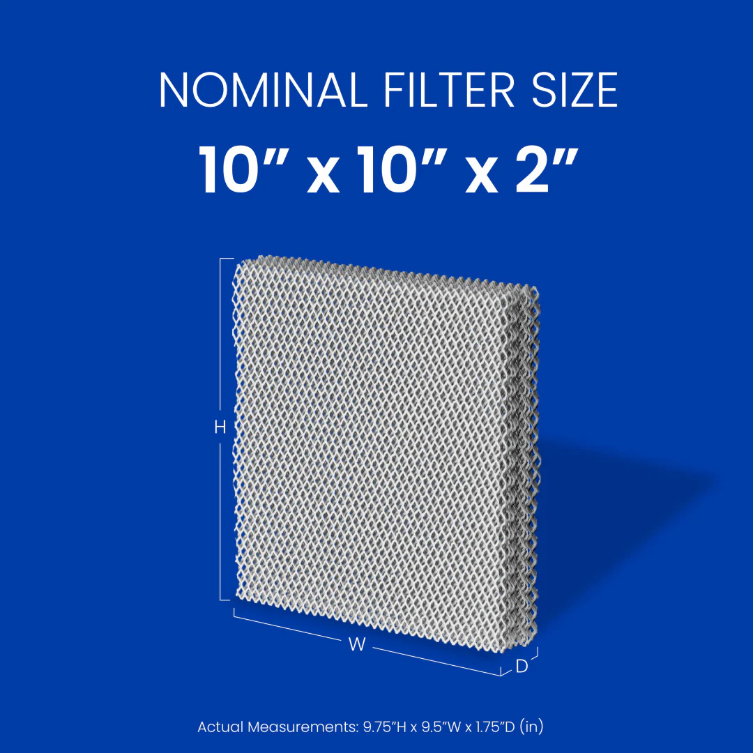 AprilAire 10 Water Panel Nominal Size Dimensions Web Ready Photo