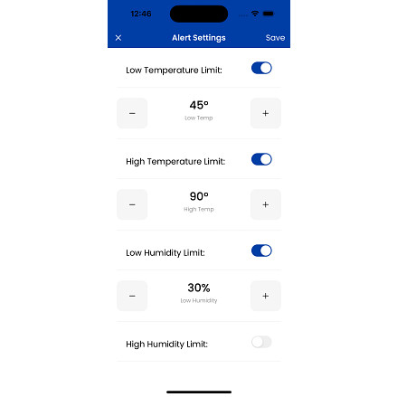 aprilaire wi-fi thermostat app alert settings screen user guide