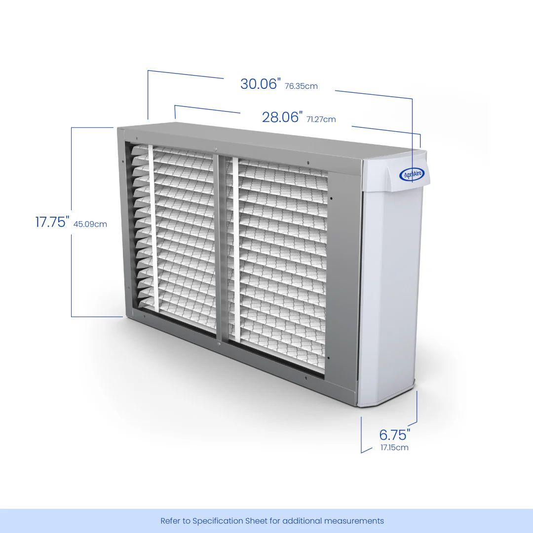 AprilAire 1410 Air Purifier Size Measurements Web Ready Photo