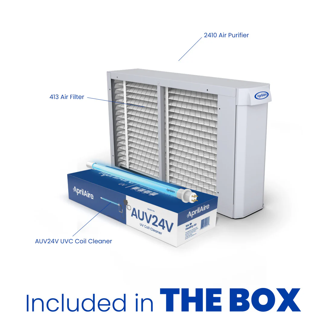 AprilAire Uv24 Uvc Clean Air Pair Box Contents Web Ready Photo