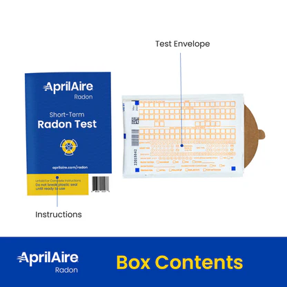 AprilAire Radon Control Radon Test Kit Contents Web Ready Photo