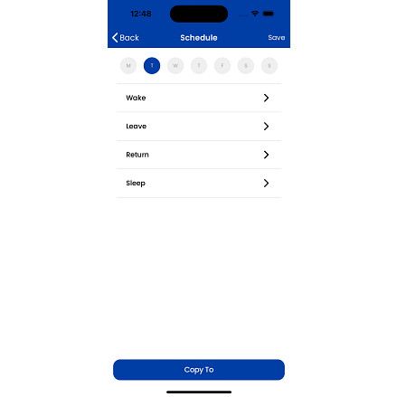 aprilaire wi-fi thermostat app schedule 0 screen user guide