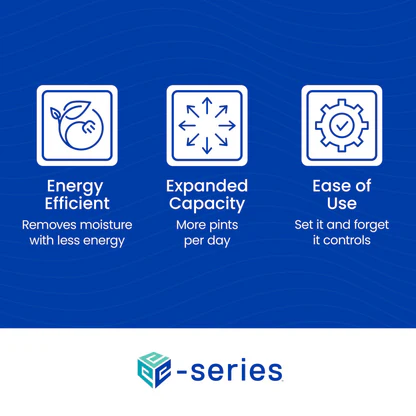 AprilAire E Series Dehumidifiers Benefits Graphic