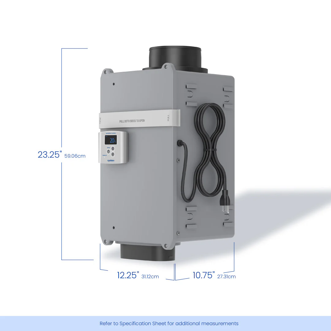 AprilAire 8145 Ventilator Dimensions Web Ready Photo