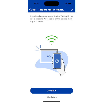 aprilaire wi-fi thermostat app install device 1 screen user