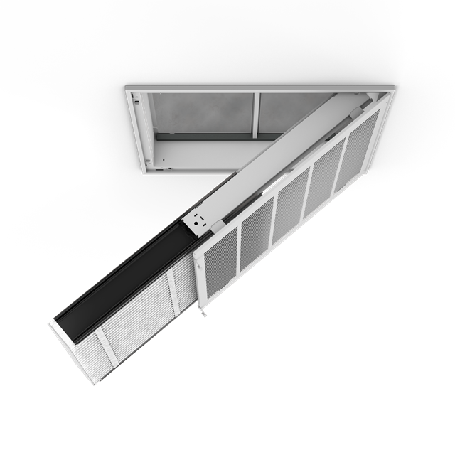 Aprilaire-Filter-Grille-angle-2-open-with-filter-slide-air filter