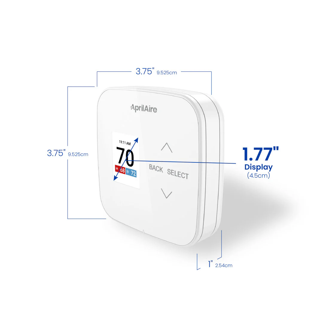 AprilAire S84Nsu S84N1H1C Series Thermostat Size Dimensions Web Ready Photo